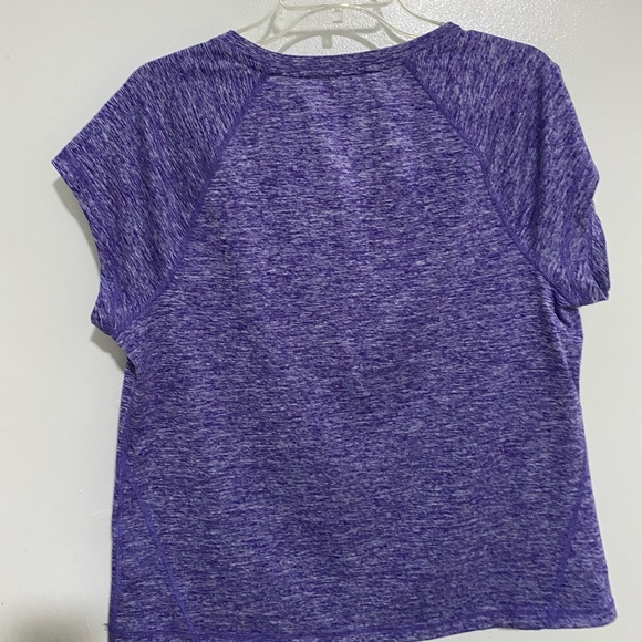 Women Sport Tee Extra Large XL Rapidry Tee Yoga Top Marled Purple T-Shirt - Picture 3 of 14
